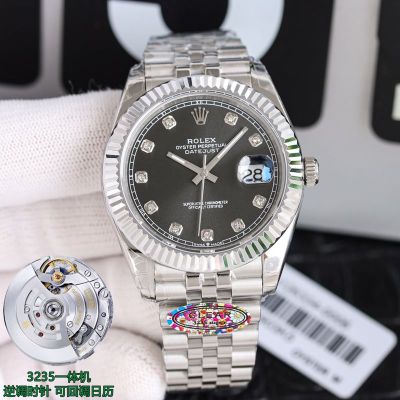 C Factory Rolex Datejust 904L Steel 3235 Movement 41MM Black/Blue Watch